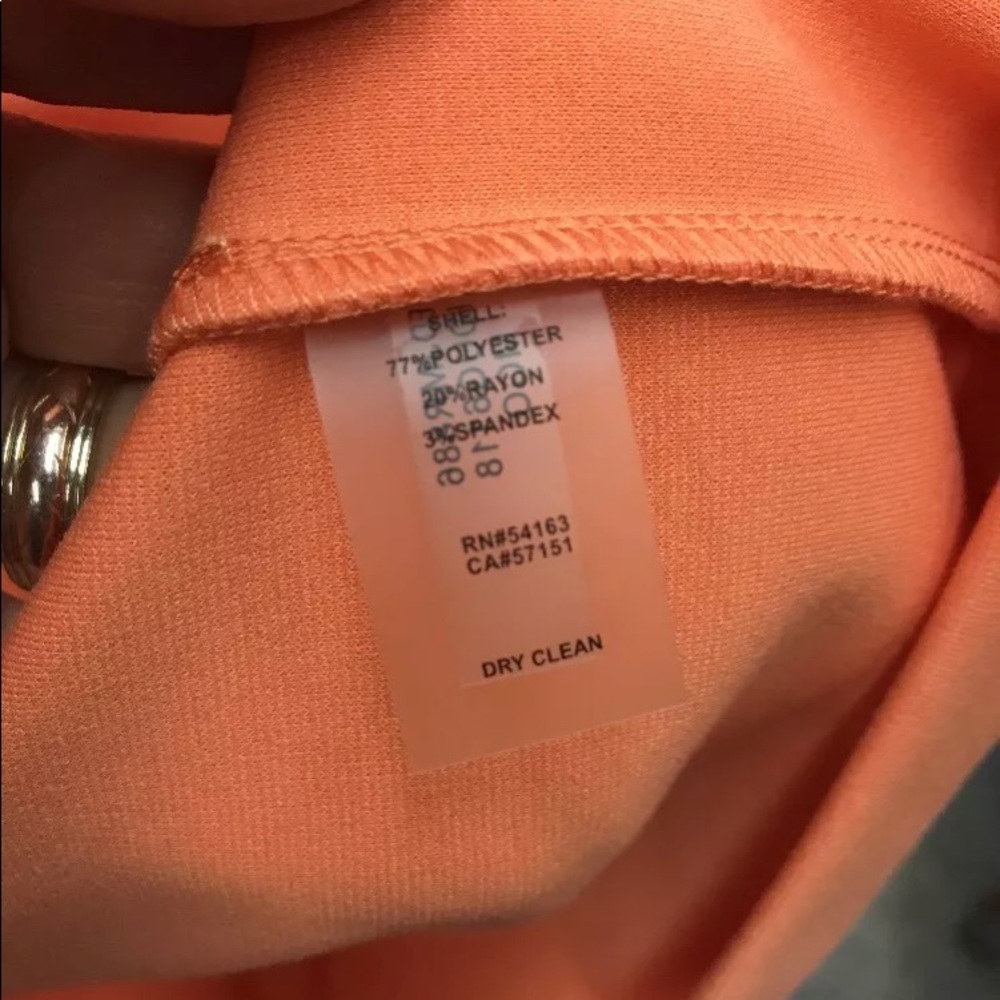 Ellen Tracy women mango color short sleeve - Picture 7 of 8